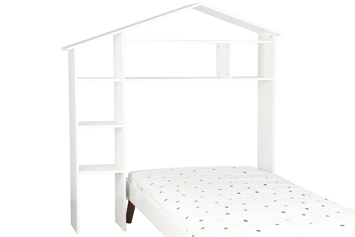Letto bambino e testiera letto con nicchie 160 x 200 cm HOME