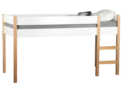 Letto bambino rialzato in pino bianco ALTO - Letto bambino rialzato in pino bianco ALTO