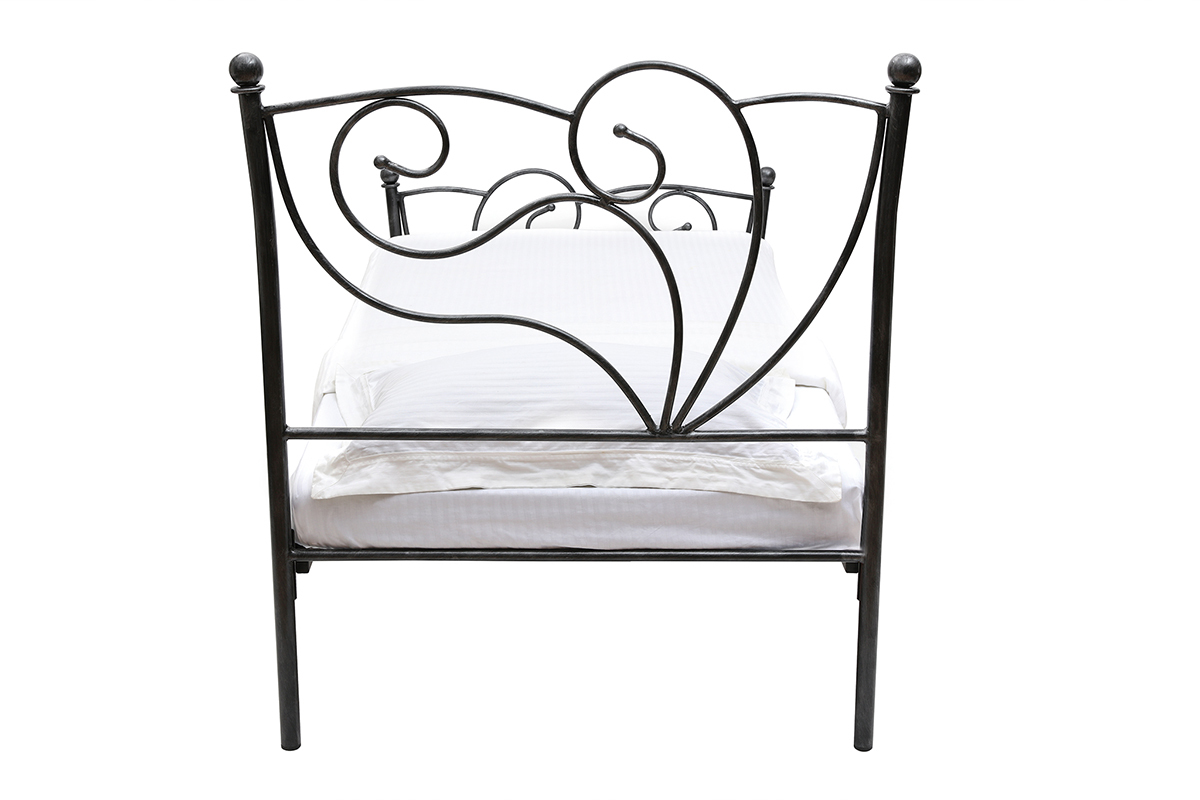 Letto barocco nero 90x190 VENEZIA