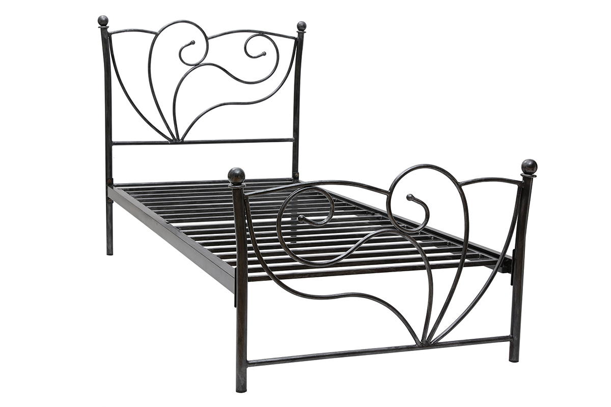 Letto barocco nero 90x190 VENEZIA