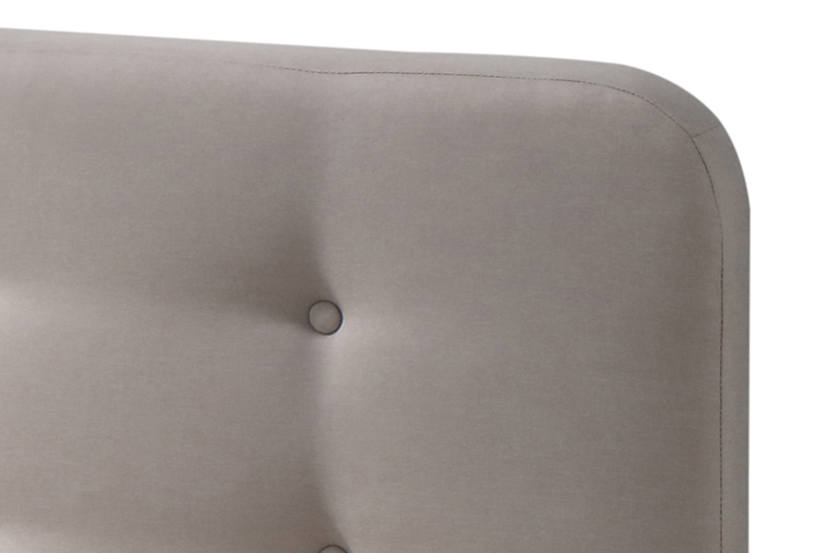 Letto capitonato tessuto beige 160 x 200cm HOLSEN