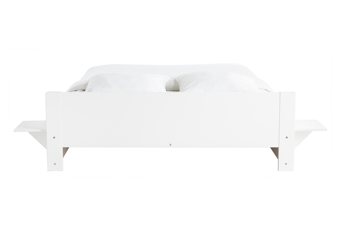 Letto con cassetto e comodini bianco 160 x 200 cm LORIS