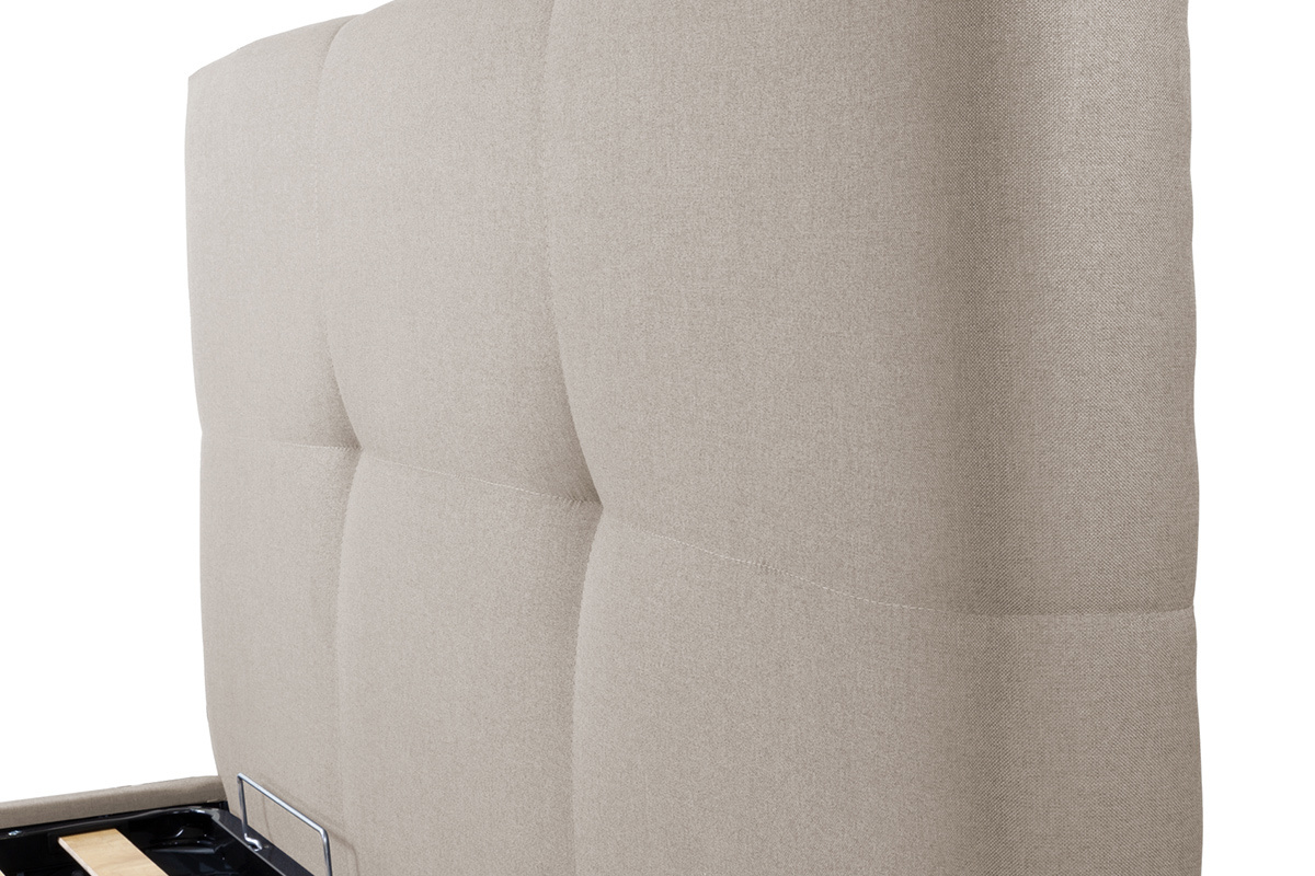Letto con contenitore 160x200 cm in tessuto naturale SOGNO