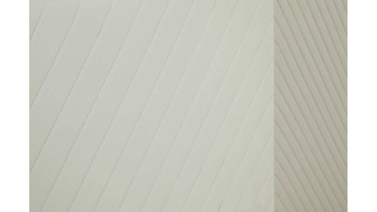 Letto contenitore con rete e testata letto con motivi in velluto beige 160 x 200 cm RIGA