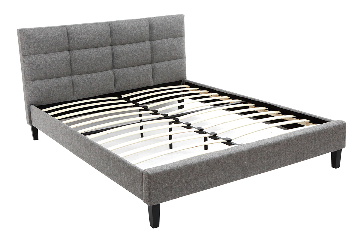 Letto da adulto 160x200 cm Grigio chiaro EMERY