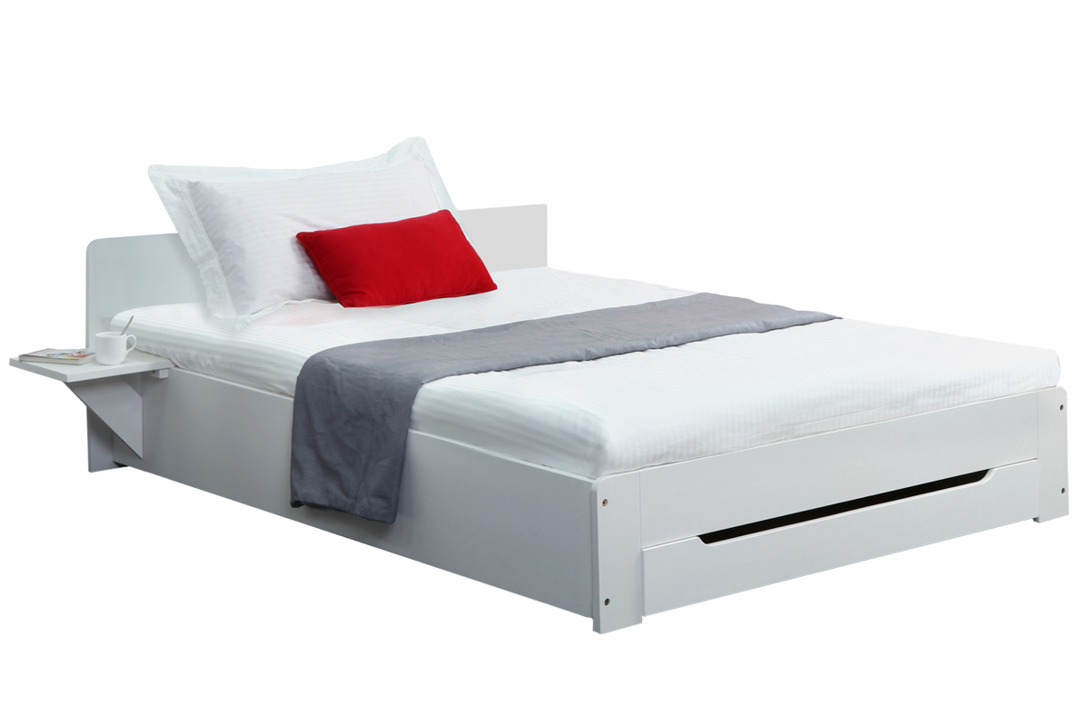 Letto design bianco 1 posto 90x190 LORIS