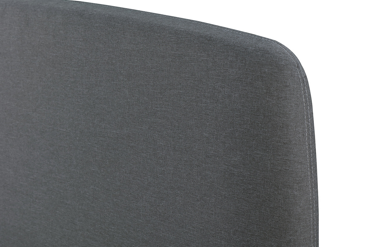 Letto design in tessuto Grigio legno 160 x 200 NIELS