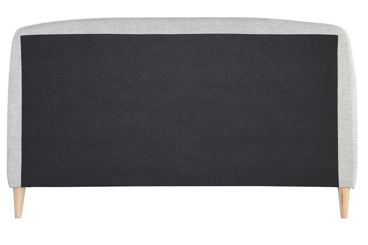 Letto design in tessuto Grigio legno 160 x 200 NIELS