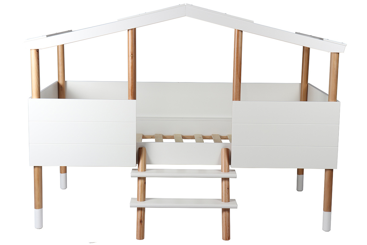 Letto e rete a capanna da bambini 90x190cm PILOTI
