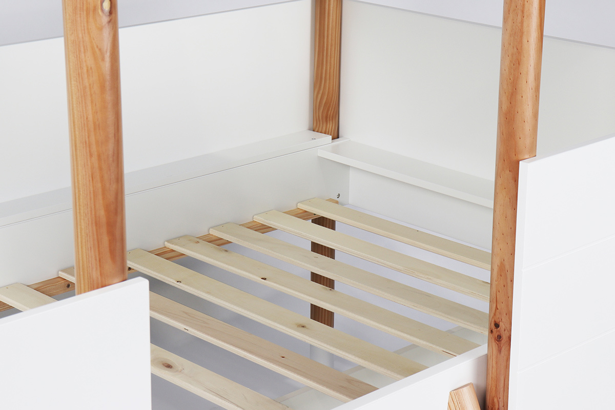Letto e rete a capanna da bambini 90x190cm PILOTI