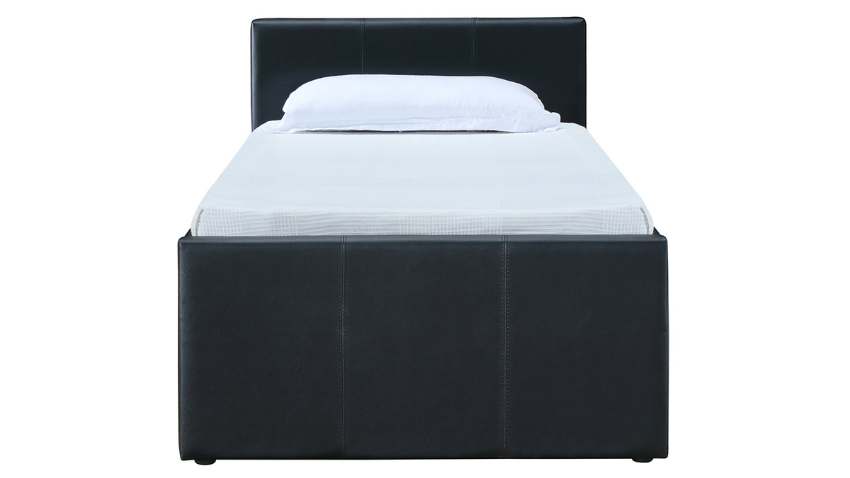 Letto estraibile 90 x 195 PU nero opaco MACCO