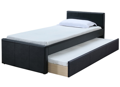 Letto estraibile 90 x 195 PU nero opaco MACCO