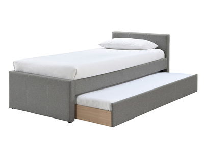 Letto estraibile bambino 90 x 195 cm tessuto grigio MACCO