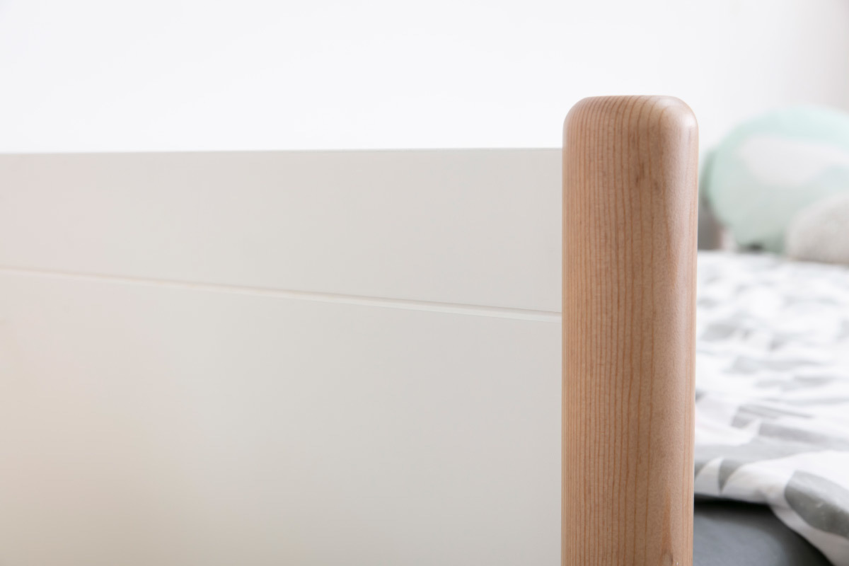 Letto estraibile bianco e legno 90 cm SIAMOI