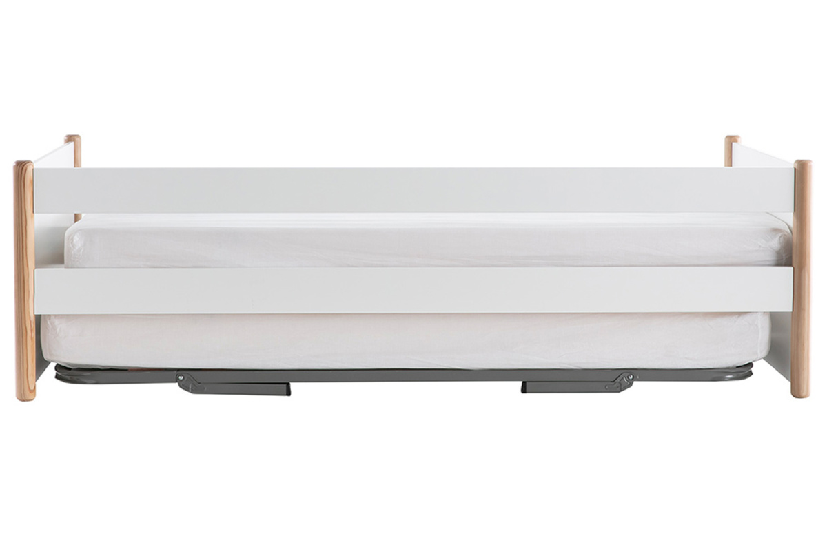 Letto estraibile bianco e legno 90 cm SIAMOI