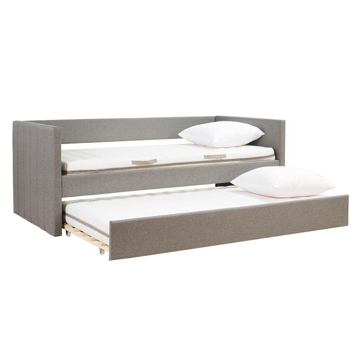 Letto estraibile in tessuto grigio 90x190 cm ELIE