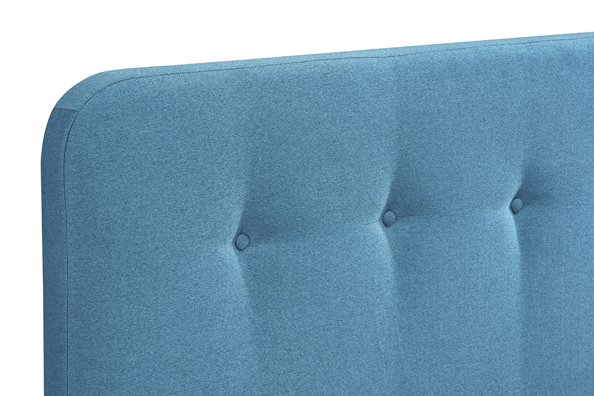Letto in tessuto capitonn foglia di t 160x200cm ORLANE