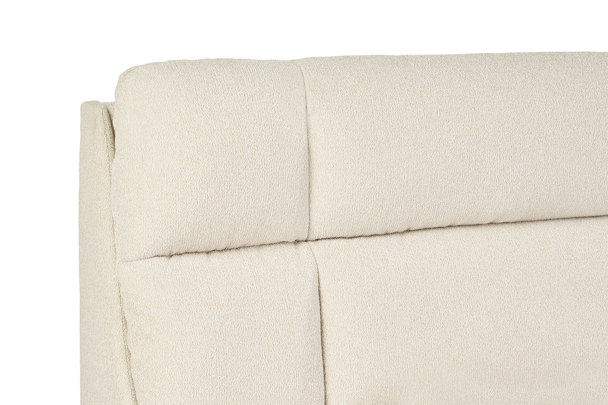 Letto matrimoniale 160x200 cm in tessuto beige texture HONO