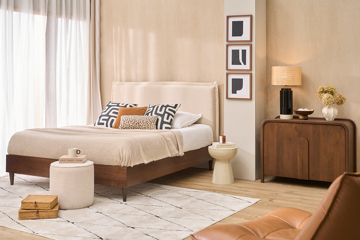 Letto matrimoniale 160x200 cm legno scuro AYO