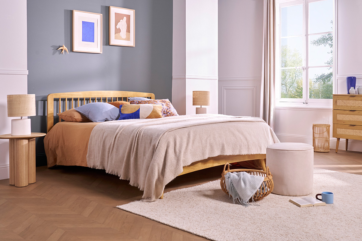 Letto matrimoniale 160x200 in legno TERRY