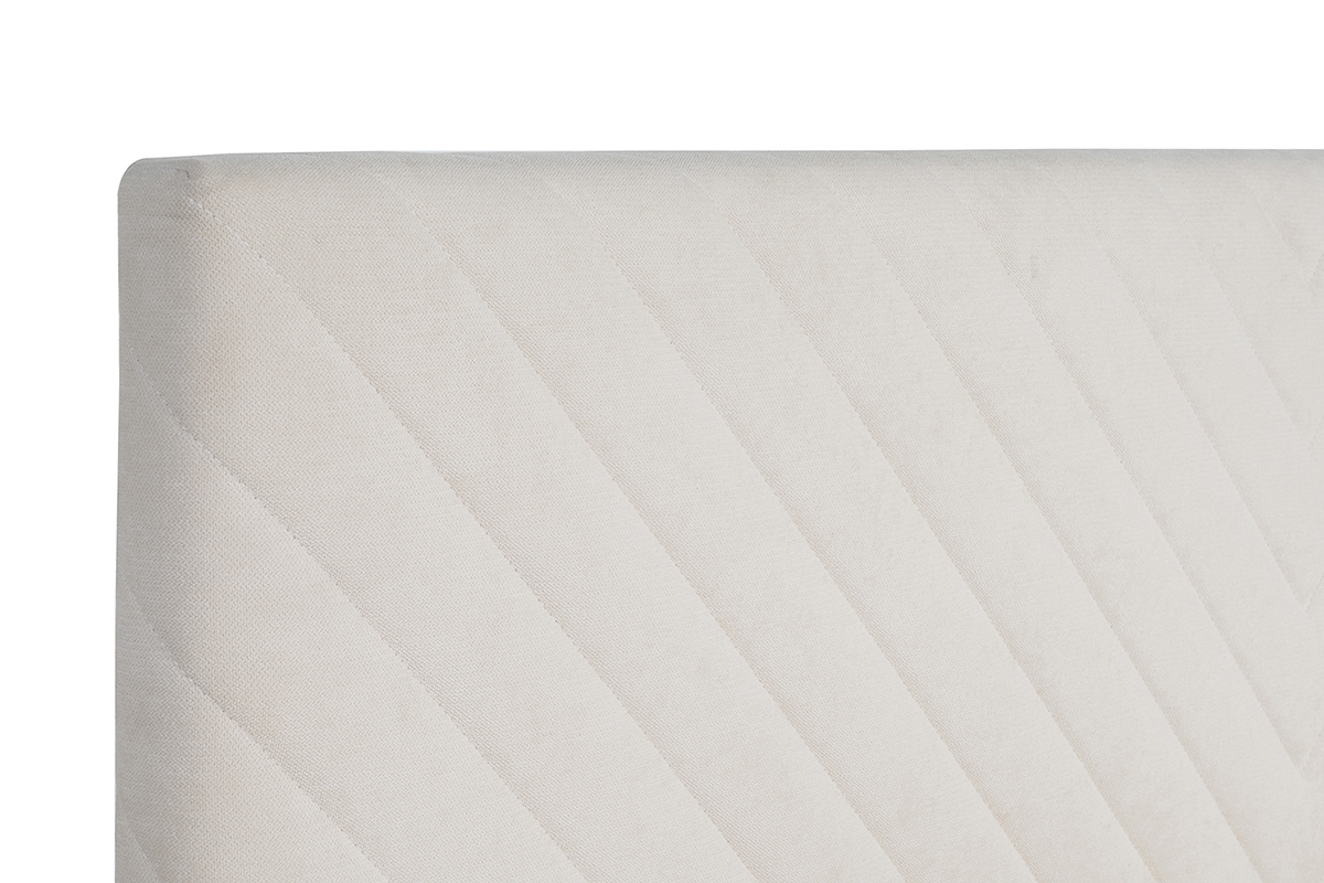 Letto matrimoniale 160x200 in tessuto beige SIDONIE
