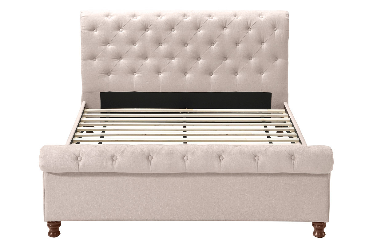 Letto matrimoniale 160x200 velluto capitonne RILEY