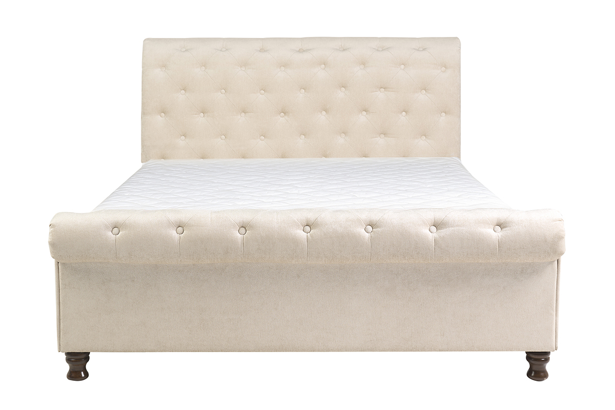 Letto matrimoniale 160x200 velluto capitonne RILEY