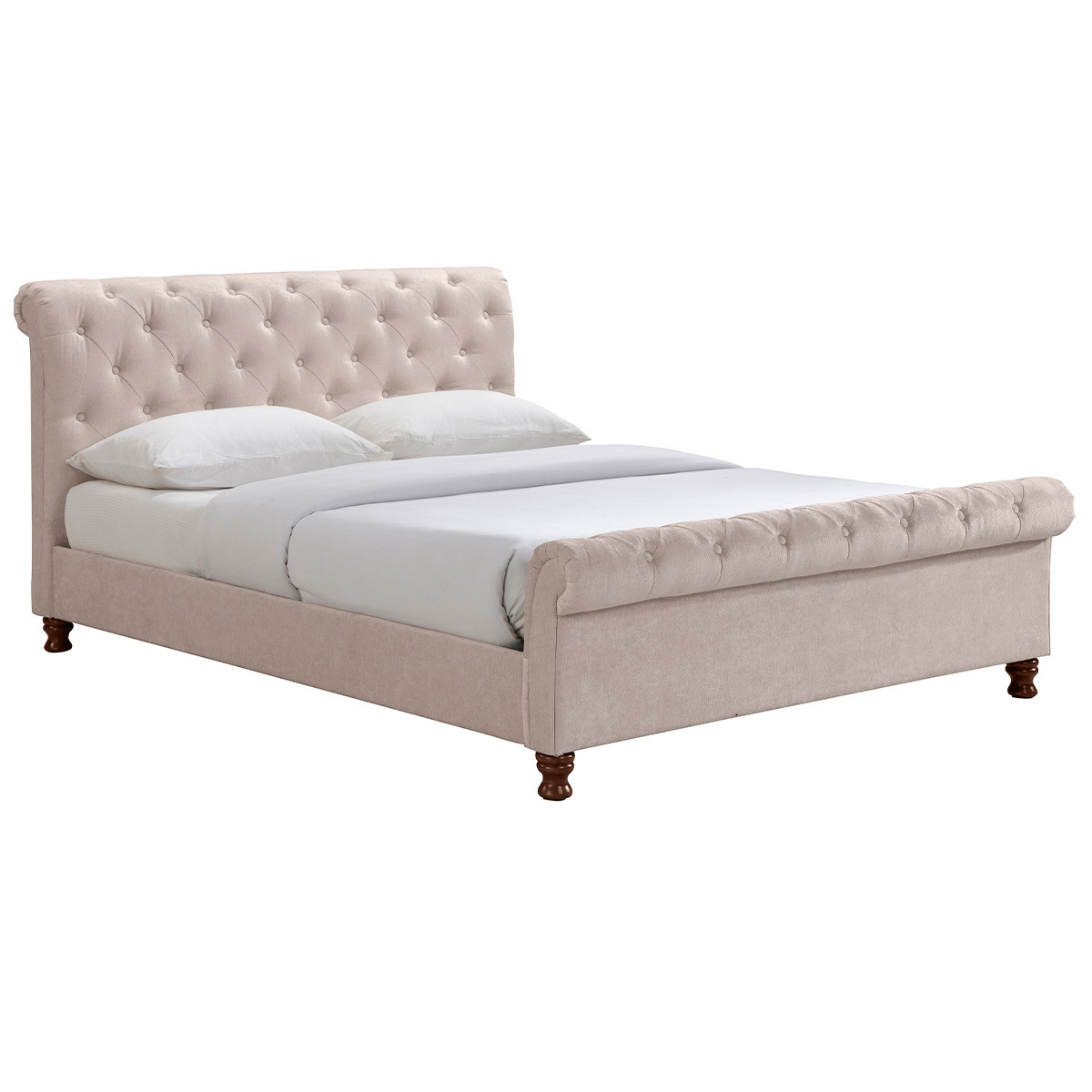 Letto matrimoniale 160x200 velluto capitonne RILEY