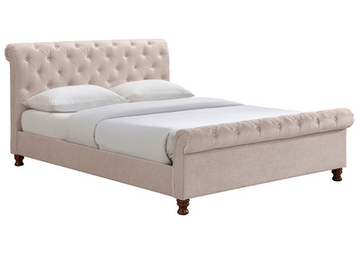 Letto matrimoniale 160x200 velluto capitonne RILEY