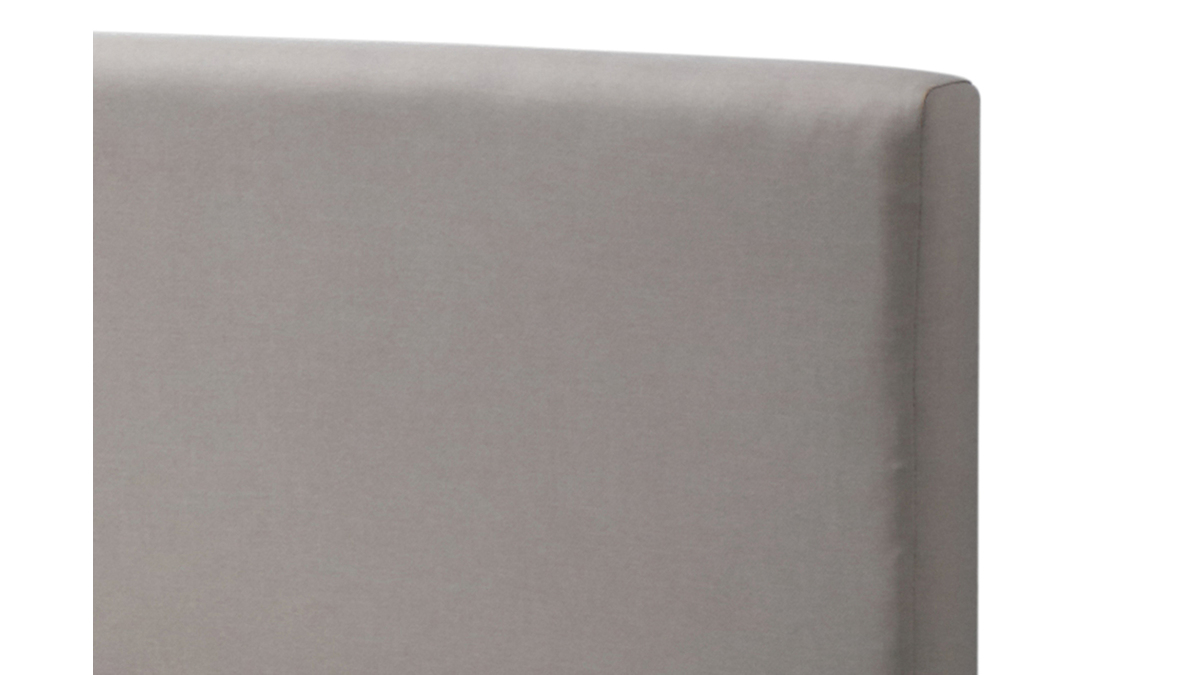 Letto matrimoniale 160x200cm tessuto grigio con cassetto TULLY