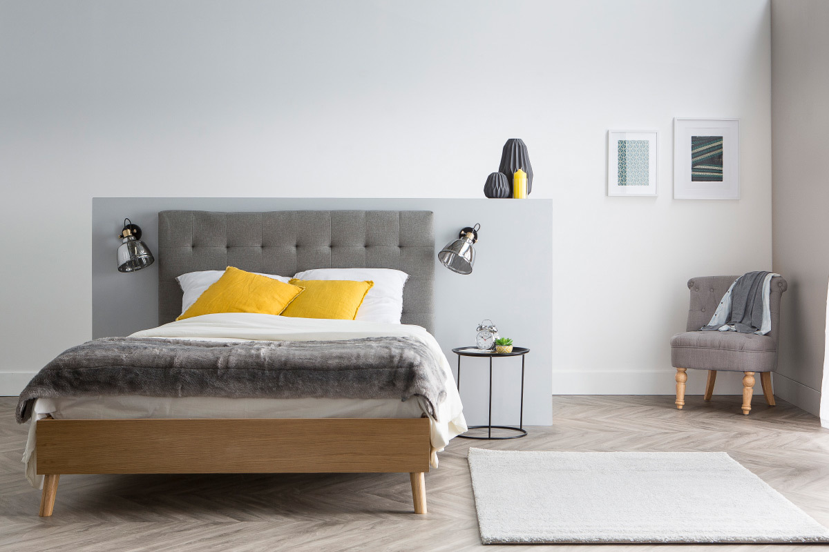 Divano Moderno Festnight A 3 Posti | Struttura In Legno E Tessuto Grigio Scuro | Per Soggiorno/Salotto