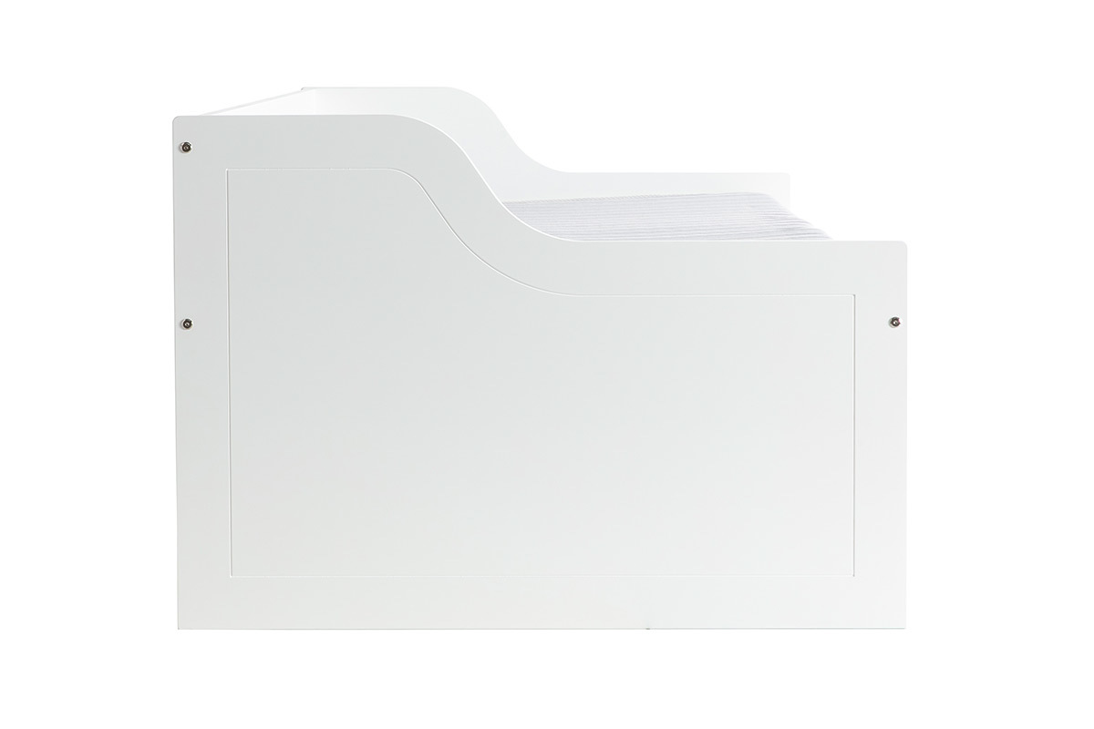 Letto per bambini a cassetti 90x190 in pino bianco CLEO