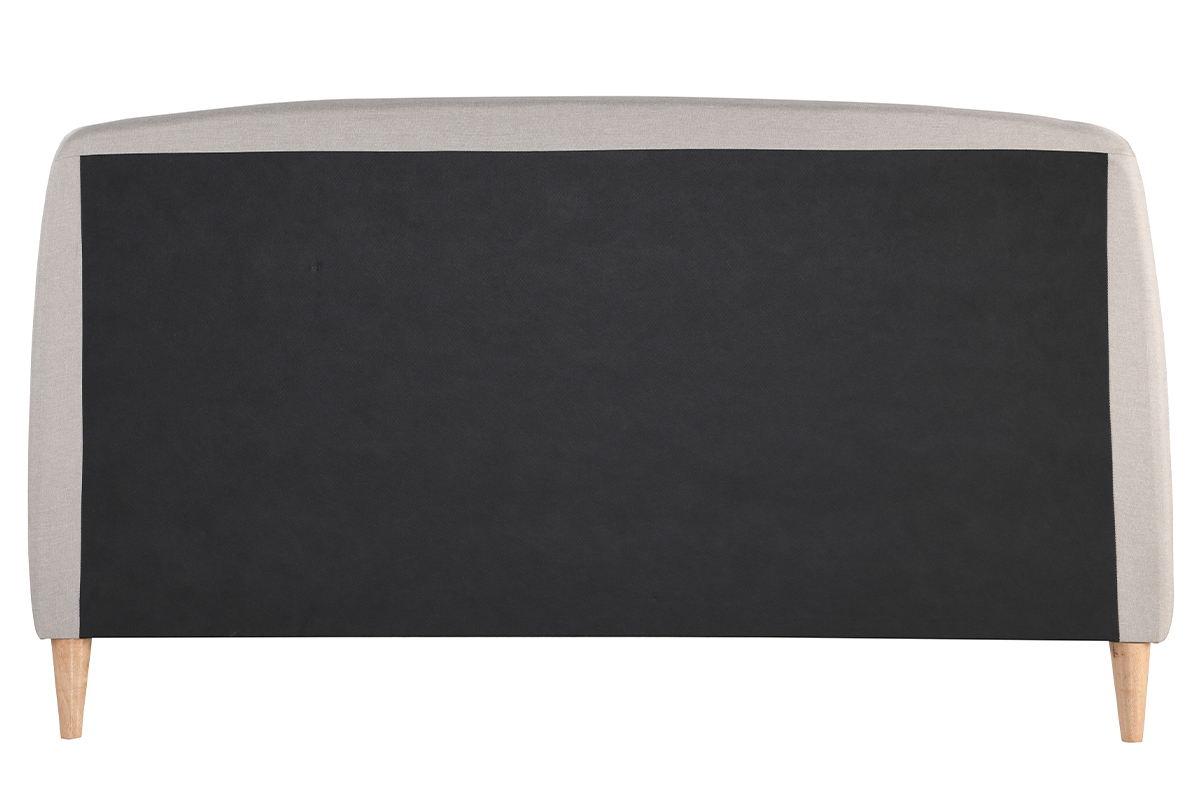 Letto scandinavo 140 x 200cm tessuto beige NIELS