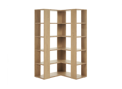 Libreria a ripiani angolare finitura legno chiaro rovere L95 cm MUSSO