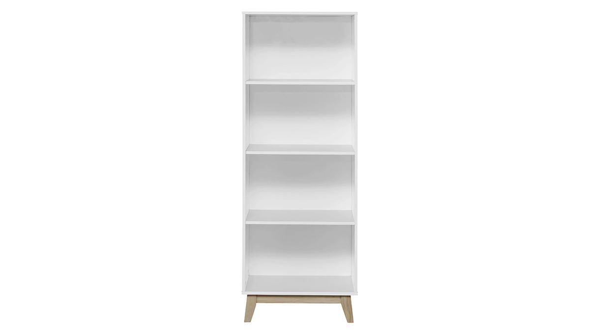 Libreria design Bianco con 4 ripiani LEENA