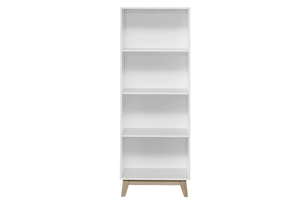 Libreria design Bianco con 4 ripiani LEENA