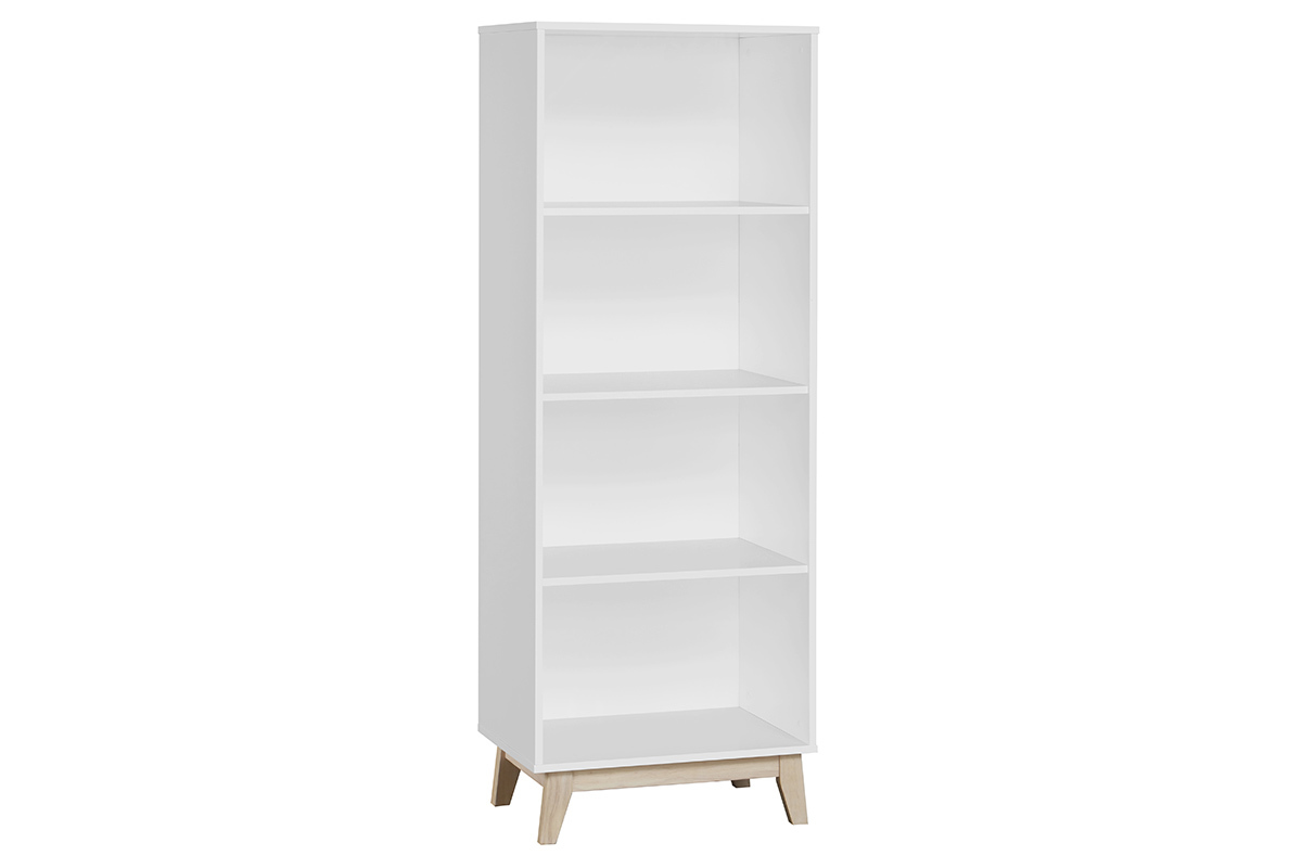 Libreria design Bianco con 4 ripiani LEENA