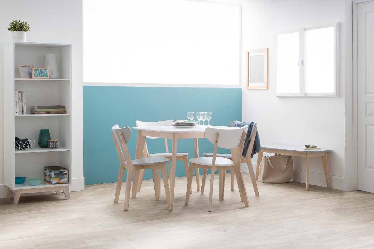Libreria design Bianco con 4 ripiani LEENA