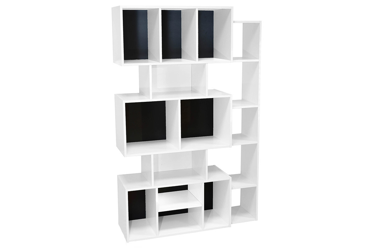 Libreria design Bianco con fondo Nero o Bianco FOLCO