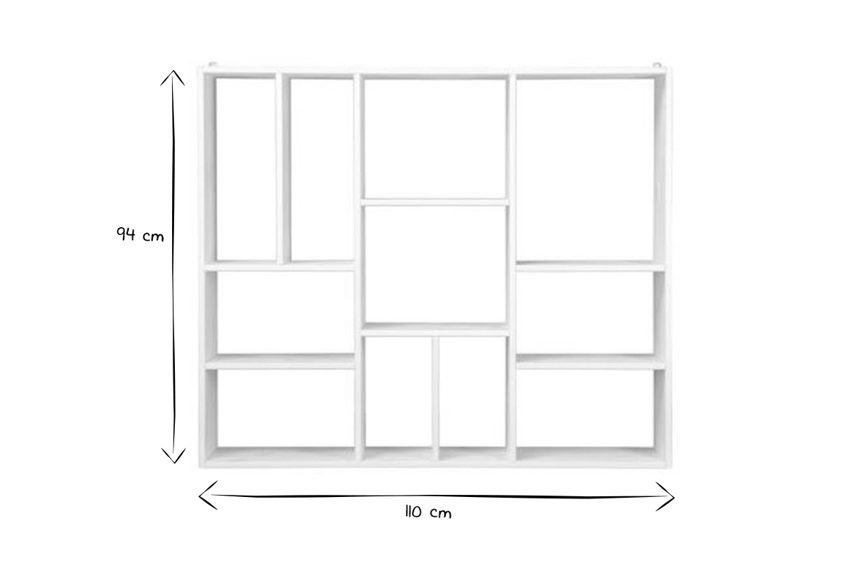 Libreria design in legno bianco CASYM