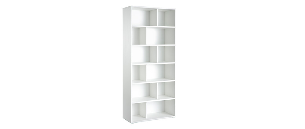 Libreria design in legno bianco EPURE