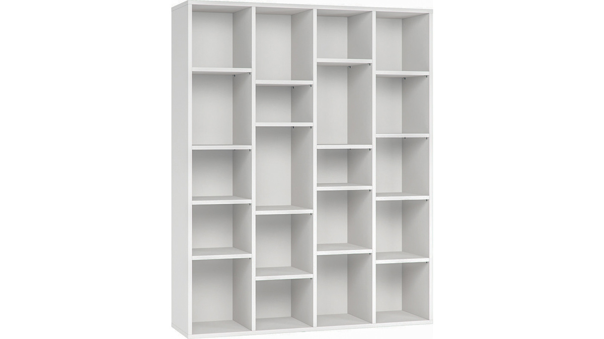 Libreria design in legno bianco RYTHM