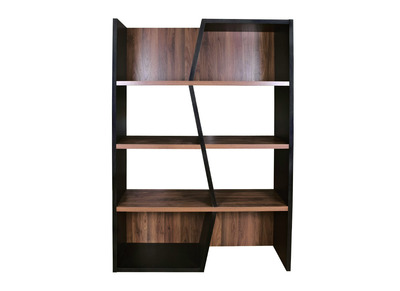 Libreria design in legno scuro Nero SAGAN