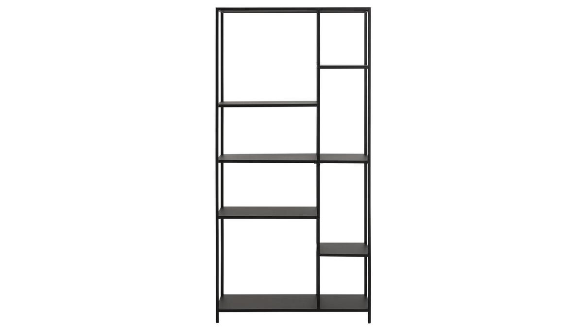 Libreria design in metallo nero H165 cm PODIUM - Miliboo