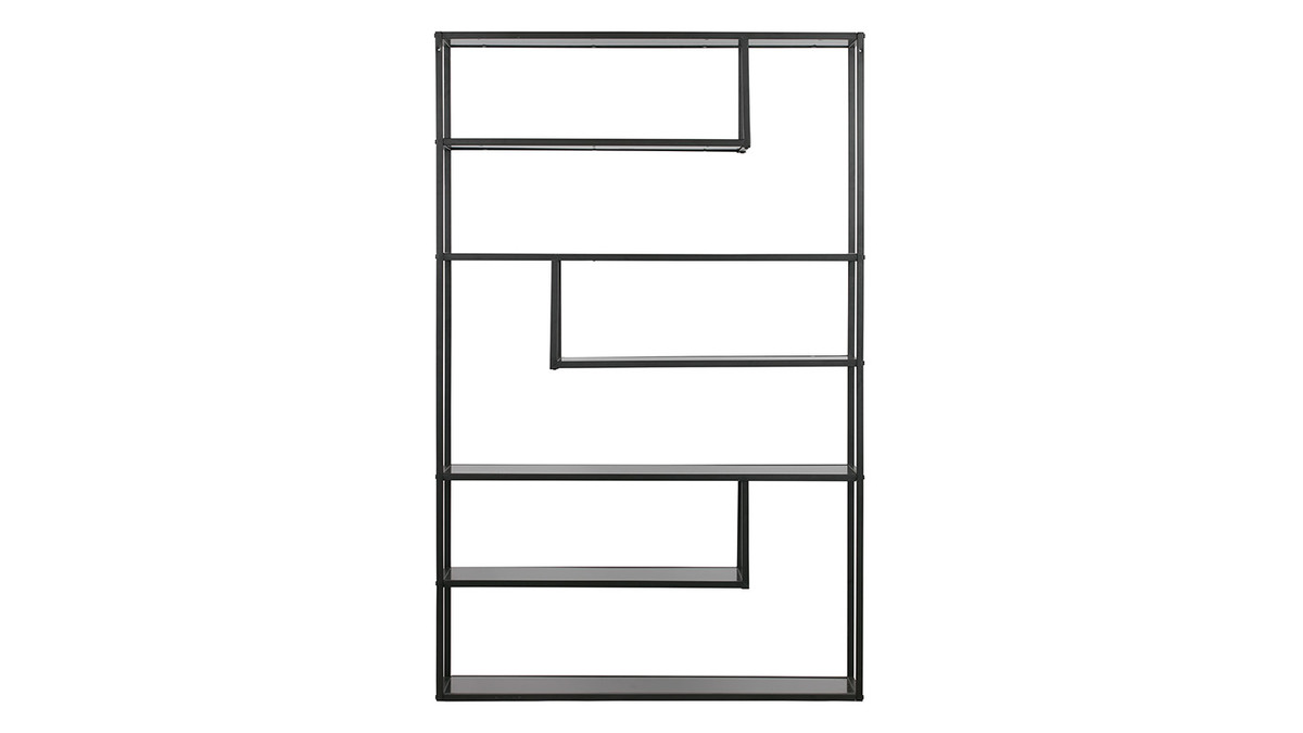 Libreria design in metallo Nero TETRIS