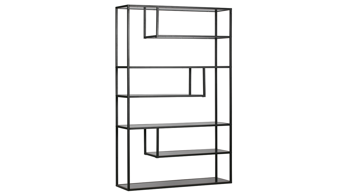 Libreria design in metallo Nero TETRIS