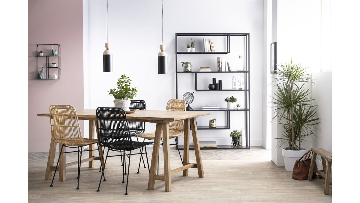 Libreria design in metallo Nero TETRIS