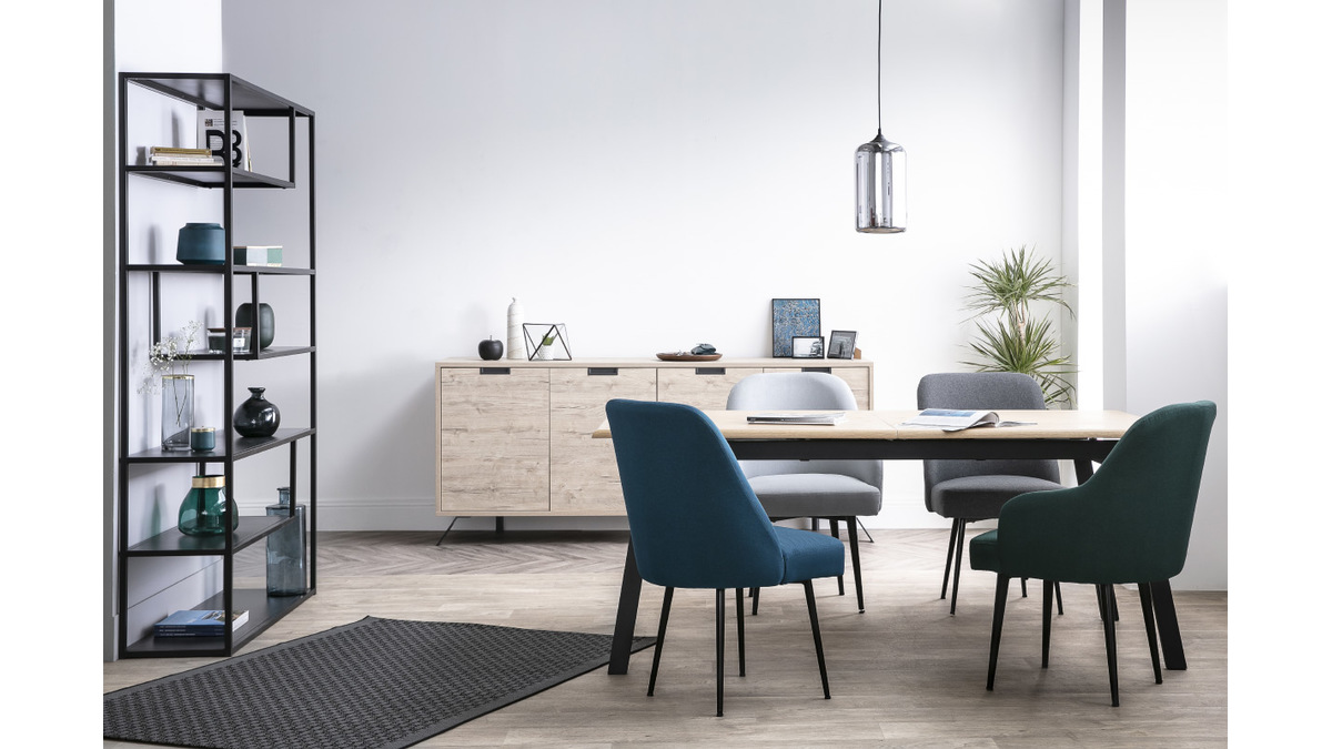 Libreria design in metallo Nero TETRIS