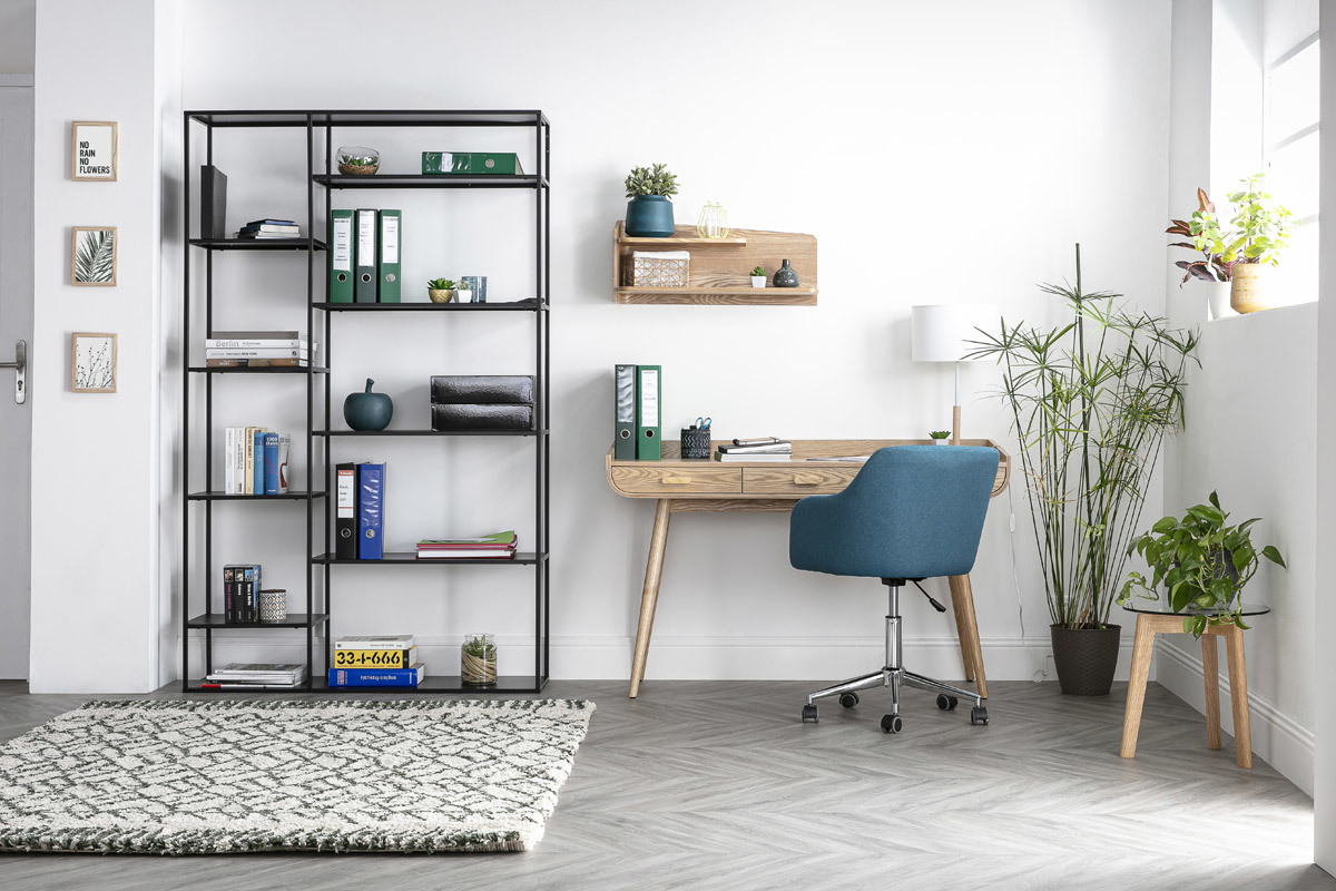 libreria design in metallo Nero ZEPPELIN