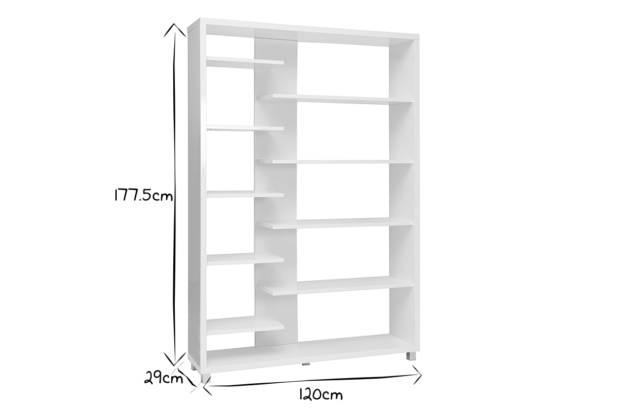 Libreria design laccata in bianco VIXY
